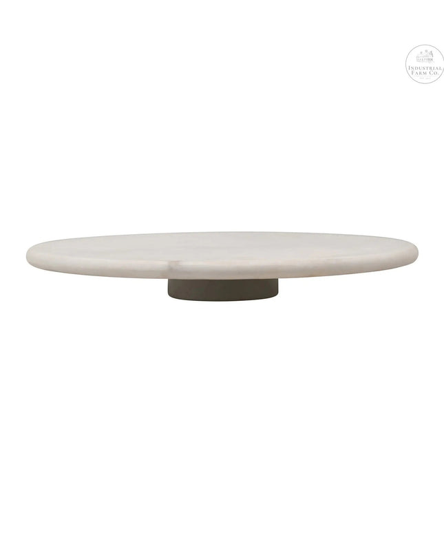 White Marble Lazy Susan     | Industrial Farm Co