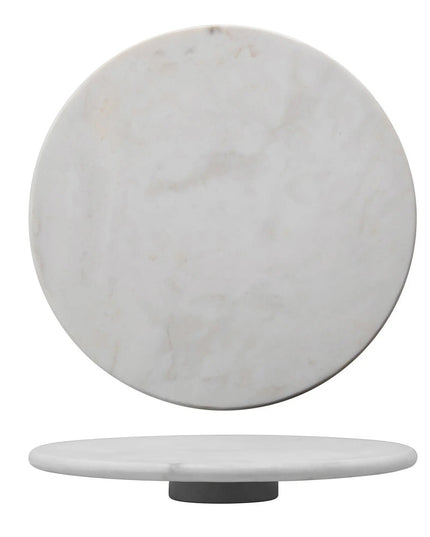 White Marble Lazy Susan     | Industrial Farm Co
