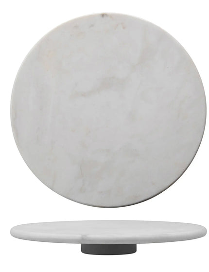 White Marble Lazy Susan     | Industrial Farm Co