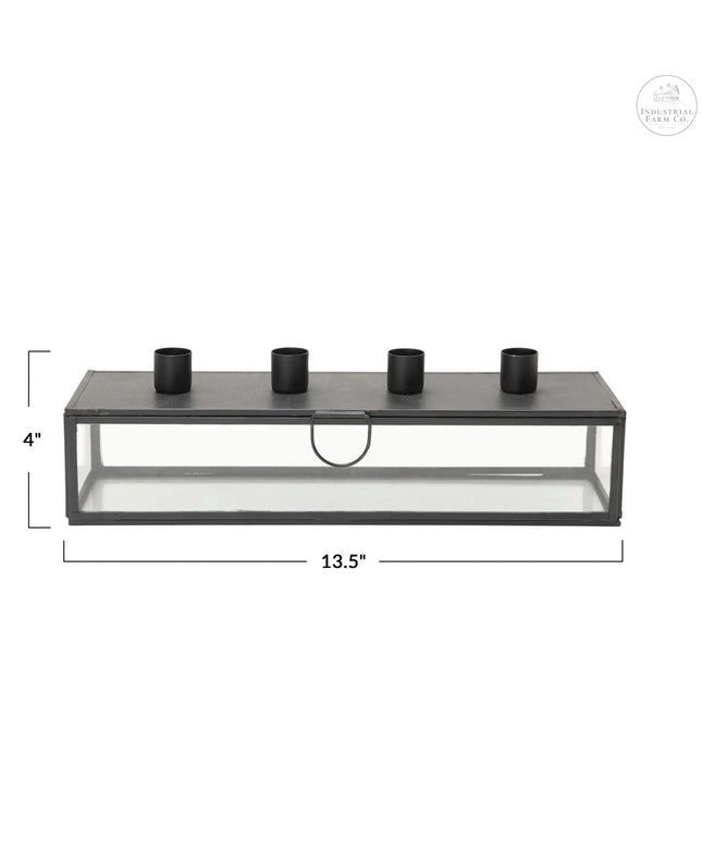 Metal Taper Holder Display Case     | Industrial Farm Co