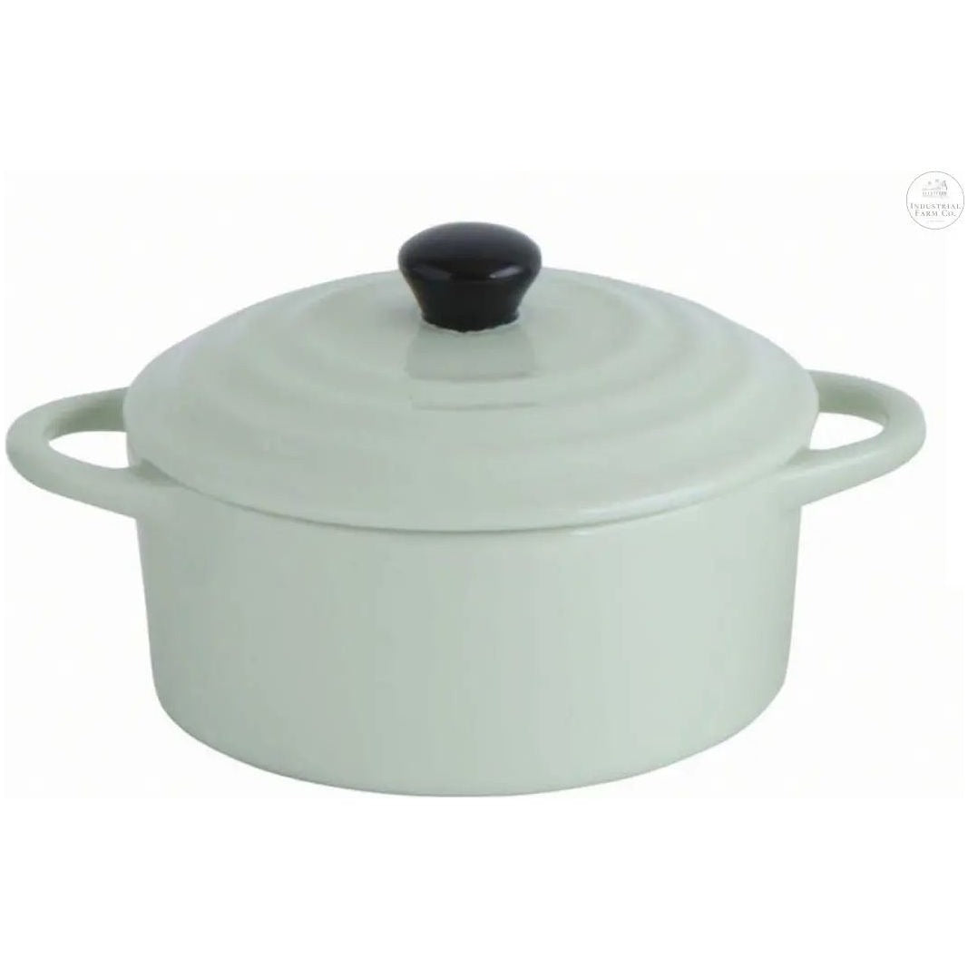 Stoneware Mini Baker with Lid  Sage Green   | Industrial Farm Co