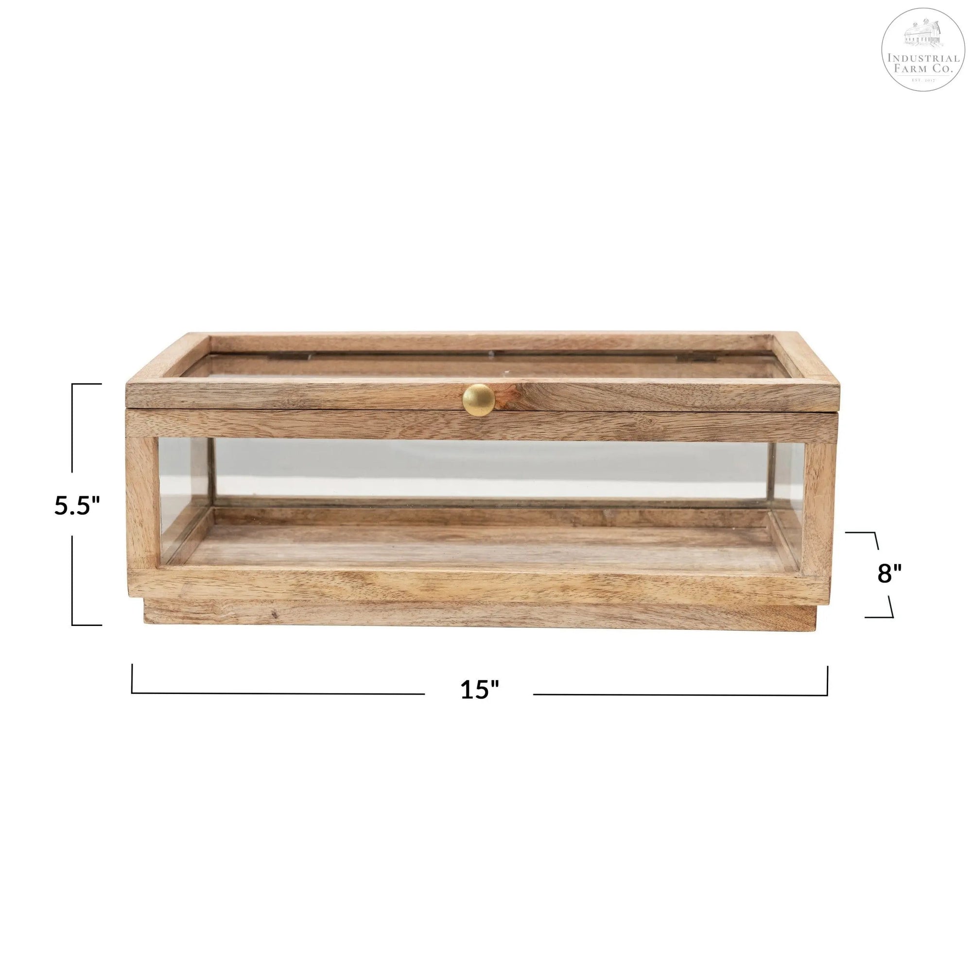 Natural Collection Wooden Decorative Display Box     | Industrial Farm Co