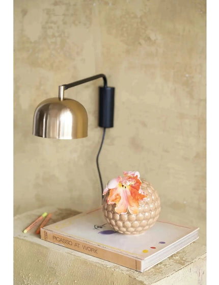 Navarino Brass Wall Sconce  Default Title   | Industrial Farm Co