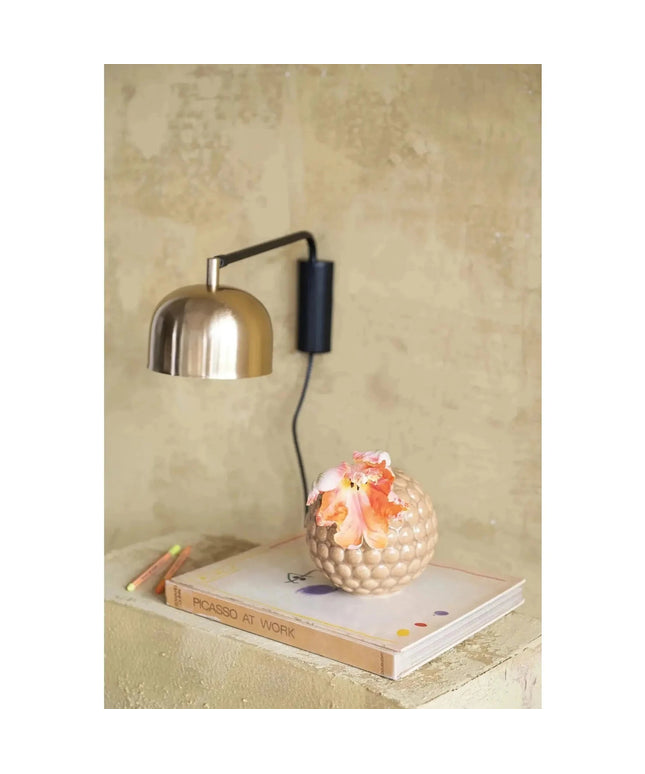 Navarino Brass Wall Sconce  Default Title   | Industrial Farm Co