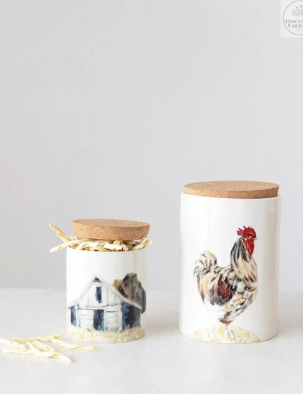 Farmhouse Rooster Canister  Default Title   | Industrial Farm Co