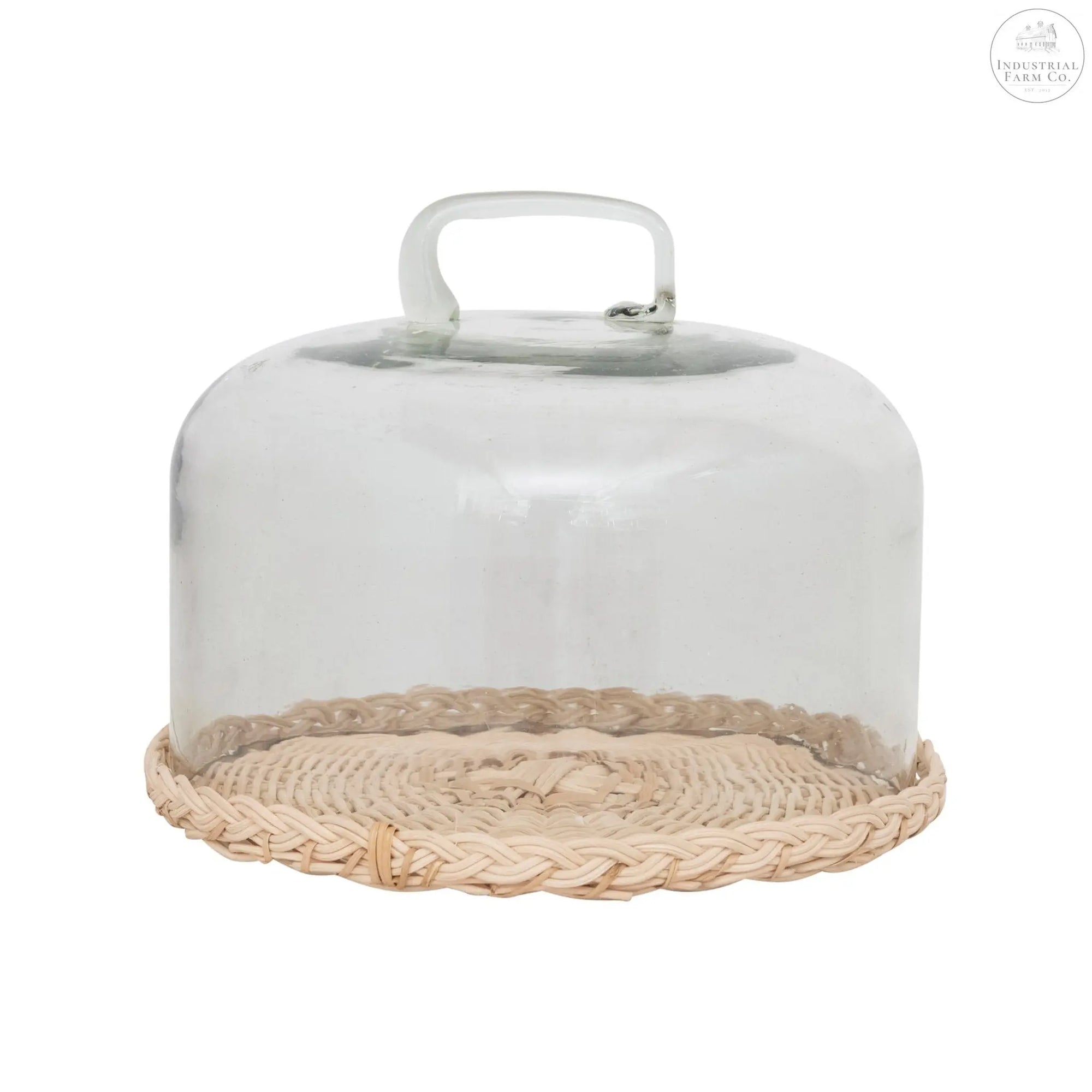 Show it Off Glass and Rattan Cloche     | Industrial Farm Co
