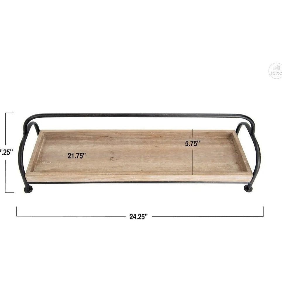Standing Wood Centerpiece Tray Decorative Tray    | Creative Co-op