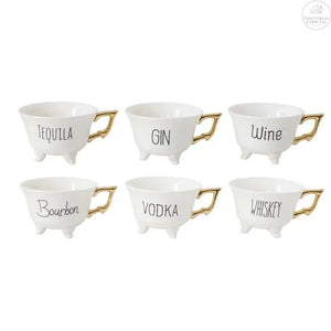 Stoneware Footed Teacup, Set of 6 | Industrial Farm Co