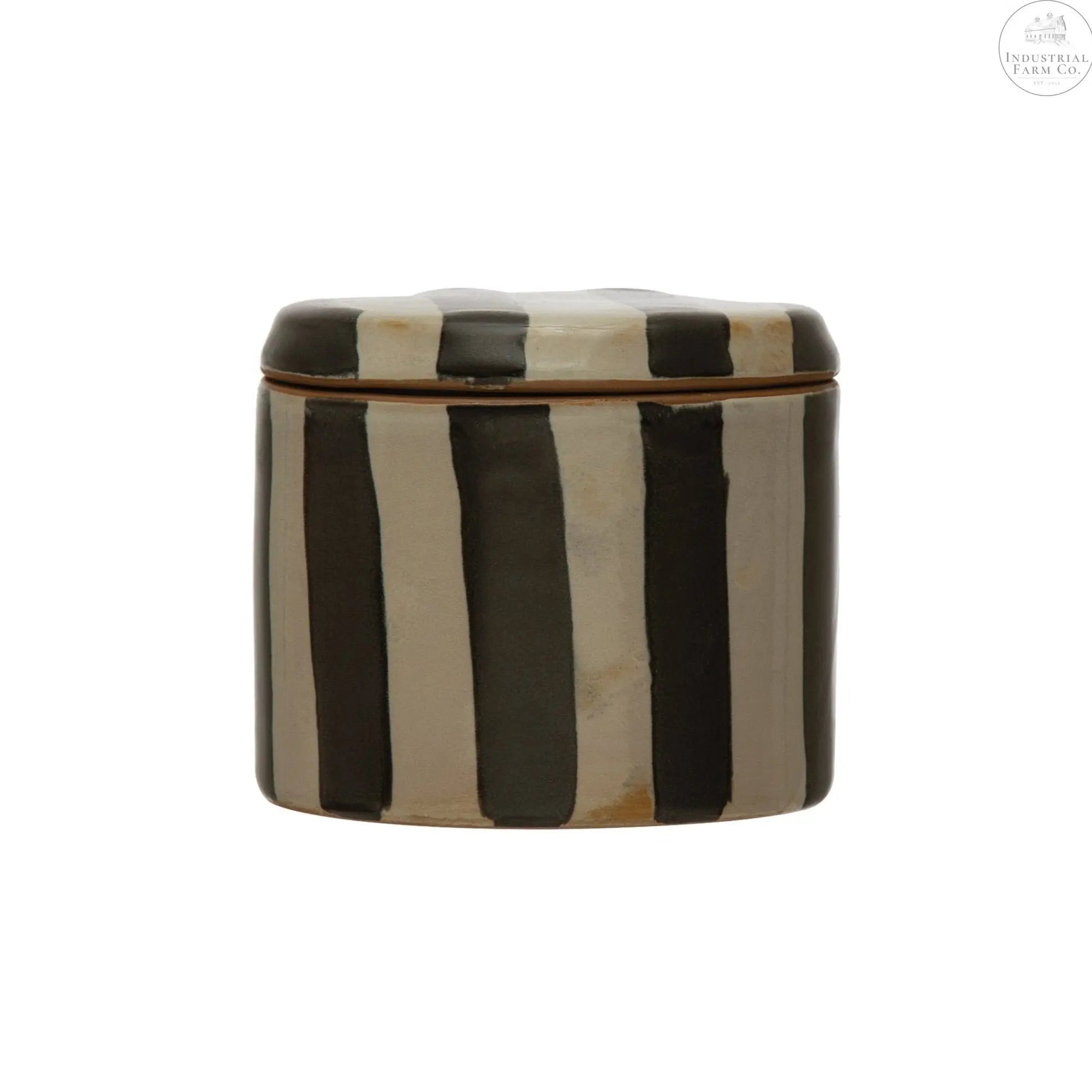 Striped Stoneware Canister     | Industrial Farm Co