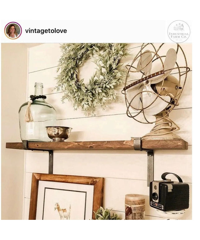 The Abbey Z Style Shelf Brackets Shelf Support 3"  Depth Finish Gold Powder Coat | Industrial Farm Co