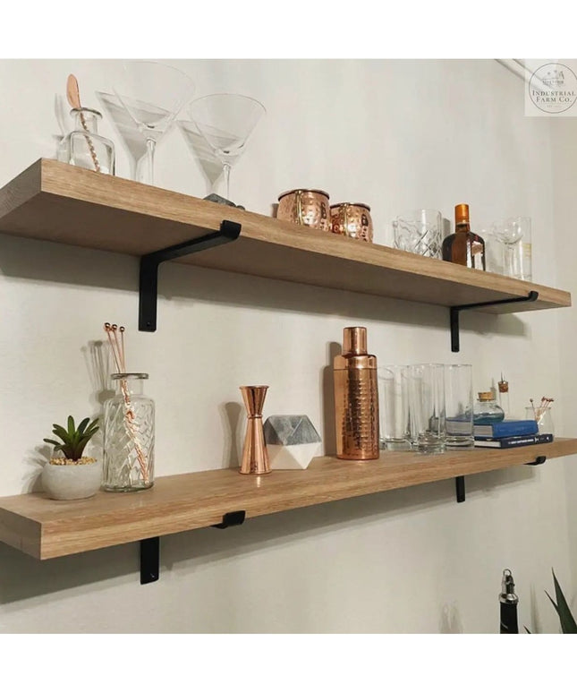 The Abbey Z Style Shelf Brackets Shelf Support 4"  Depth Finish Raw - Uncoated Metal | Industrial Farm Co