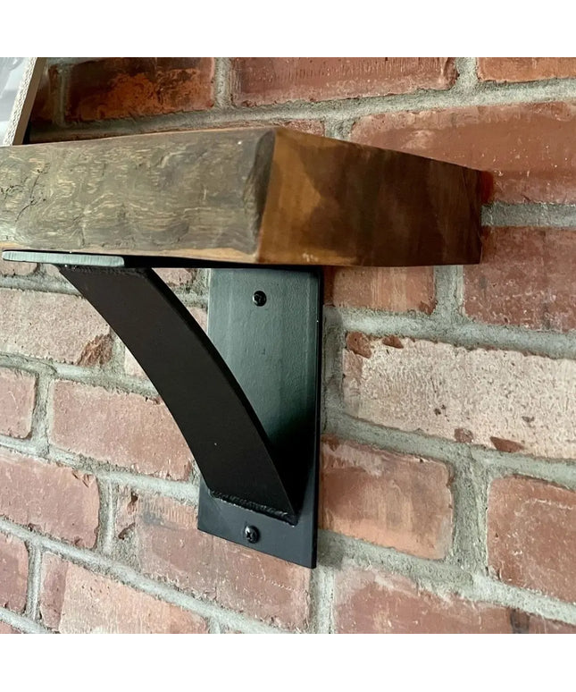 The Albany Mantel Corbel Brackets/Corbels 5" Depth x 5" Wall Mount Length Finish Raw - Uncoated Metal | Industrial Farm Co