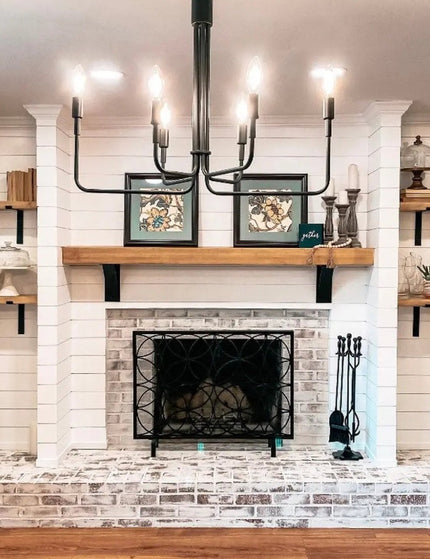 The Albany Mantel Corbel Brackets/Corbels 5" Depth x 7" Wall Mount Length Finish Raw - Uncoated Metal | Industrial Farm Co