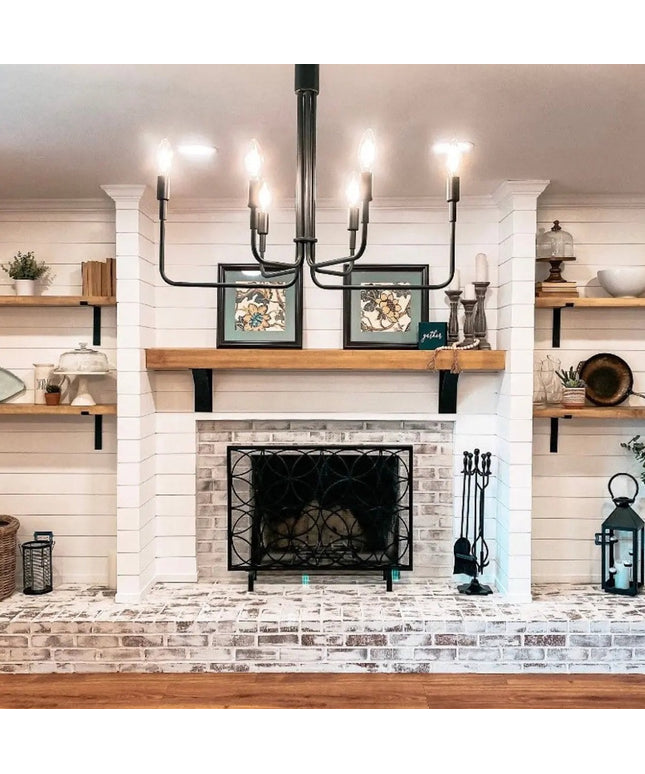 The Albany Mantel Corbel Brackets/Corbels 5" Depth x 7" Wall Mount Length Finish Raw - Uncoated Metal | Industrial Farm Co