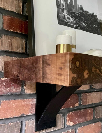 The Albany Mantel Corbel Brackets/Corbels 6" Depth x 6" Wall Mount Length Finish Copper Powder Coat | Industrial Farm Co