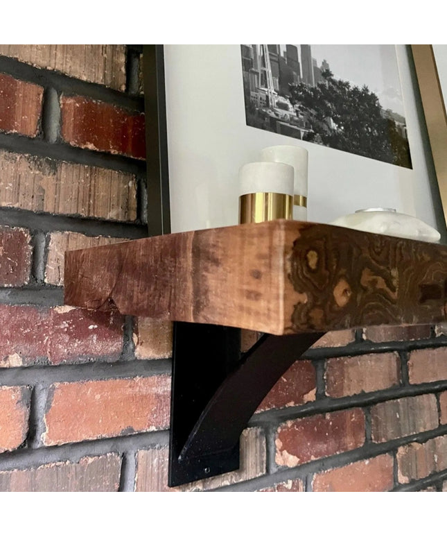 The Albany Mantel Corbel Brackets/Corbels 6" Depth x 6" Wall Mount Length Finish Copper Powder Coat | Industrial Farm Co