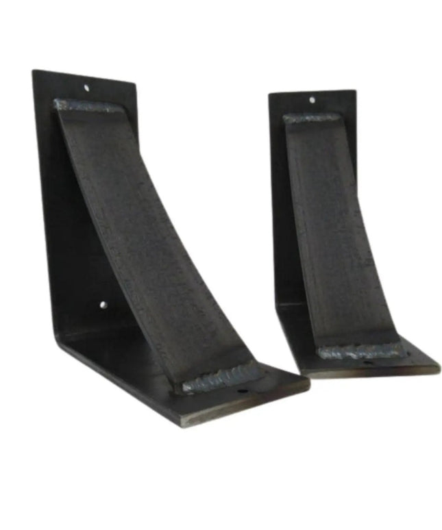 The Albany Mantel Corbel Brackets/Corbels 8" Depth x 8" Wall Mount Length Finish Gold Powder Coat | Industrial Farm Co
