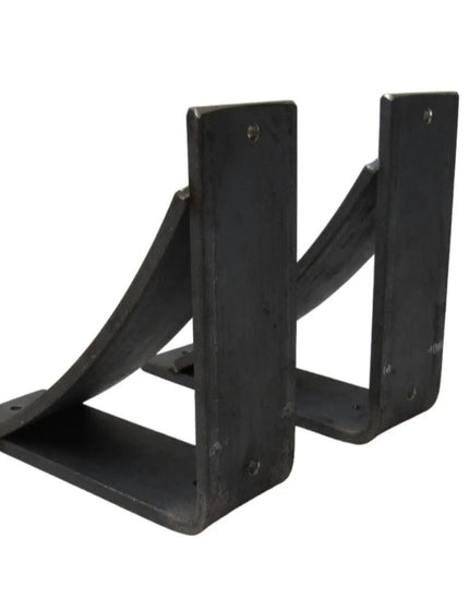 The Andrew Countertop Support Shelf Support 5" Depth x 7" Wall Mount Length Finish Black Powder Coat | Industrial Farm Co