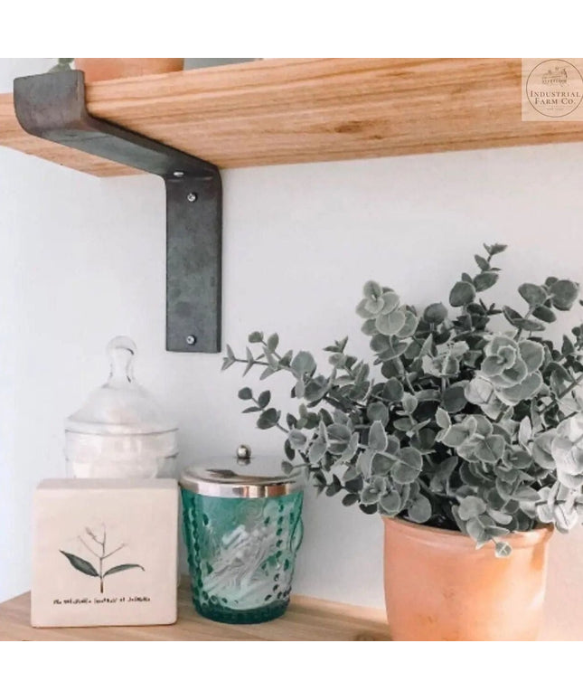 The Auburn Z Open Shelf Support Shelf Support 3"  Depth Finish Black Powder Coat | Industrial Farm Co