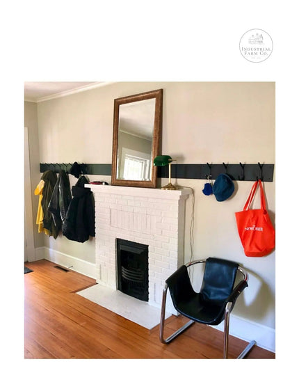 The Bo Style Lodge Coat Rack Coat Rack 10" Wall Mount Length Finish Black Powder Coat | Industrial Farm Co