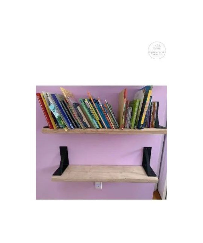 The Brie Bookshelf Bracket Brackets/Corbels 5" Depth x 5" Wall Mount Length Finish Copper Powder Coat | Industrial Farm Co