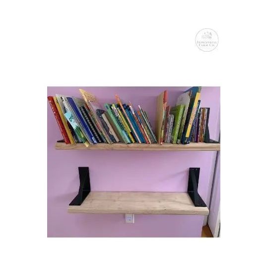 The Brie Bookshelf Bracket Brackets/Corbels 5" Depth x 5" Wall Mount Length Finish Copper Powder Coat | Industrial Farm Co