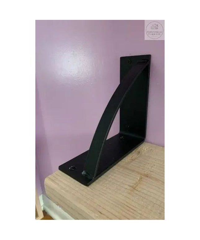The Brie Bookshelf Bracket Brackets/Corbels 5" Depth x 5" Wall Mount Length Finish Gold Powder Coat | Industrial Farm Co
