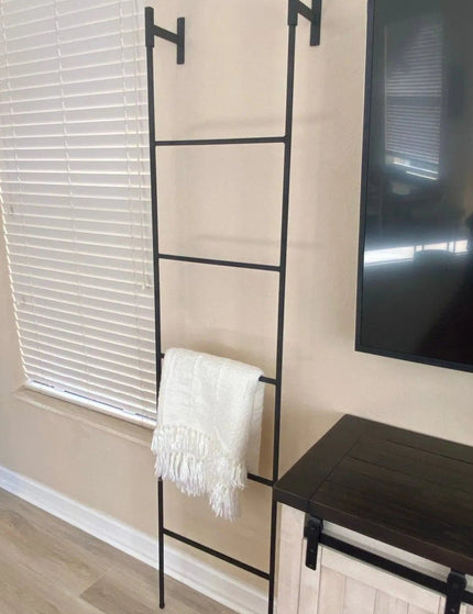 The Brielle Top Mounted Blanket Ladder  2ft - 16” Wide Finish Clear Coat | Industrial Farm Co