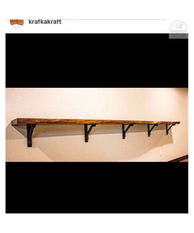 The Butch Shelf Supports Shelf Support 6" Depth x 6" Wall Mount Length Color Raw - Uncoated Metal | Industrial Farm Co