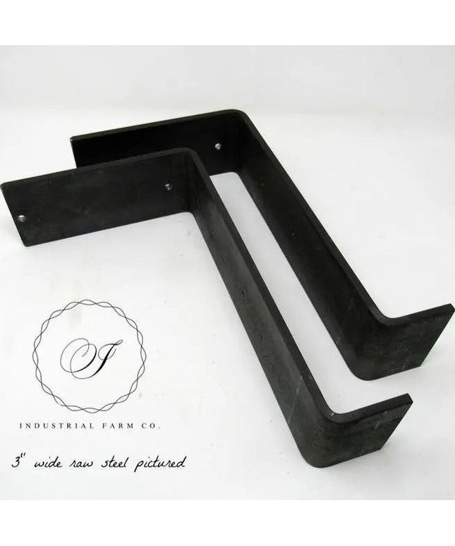 The Cedarvale Shelf Supports Shelf Support 3"  Depth Finish Black Powder Coat | Industrial Farm Co
