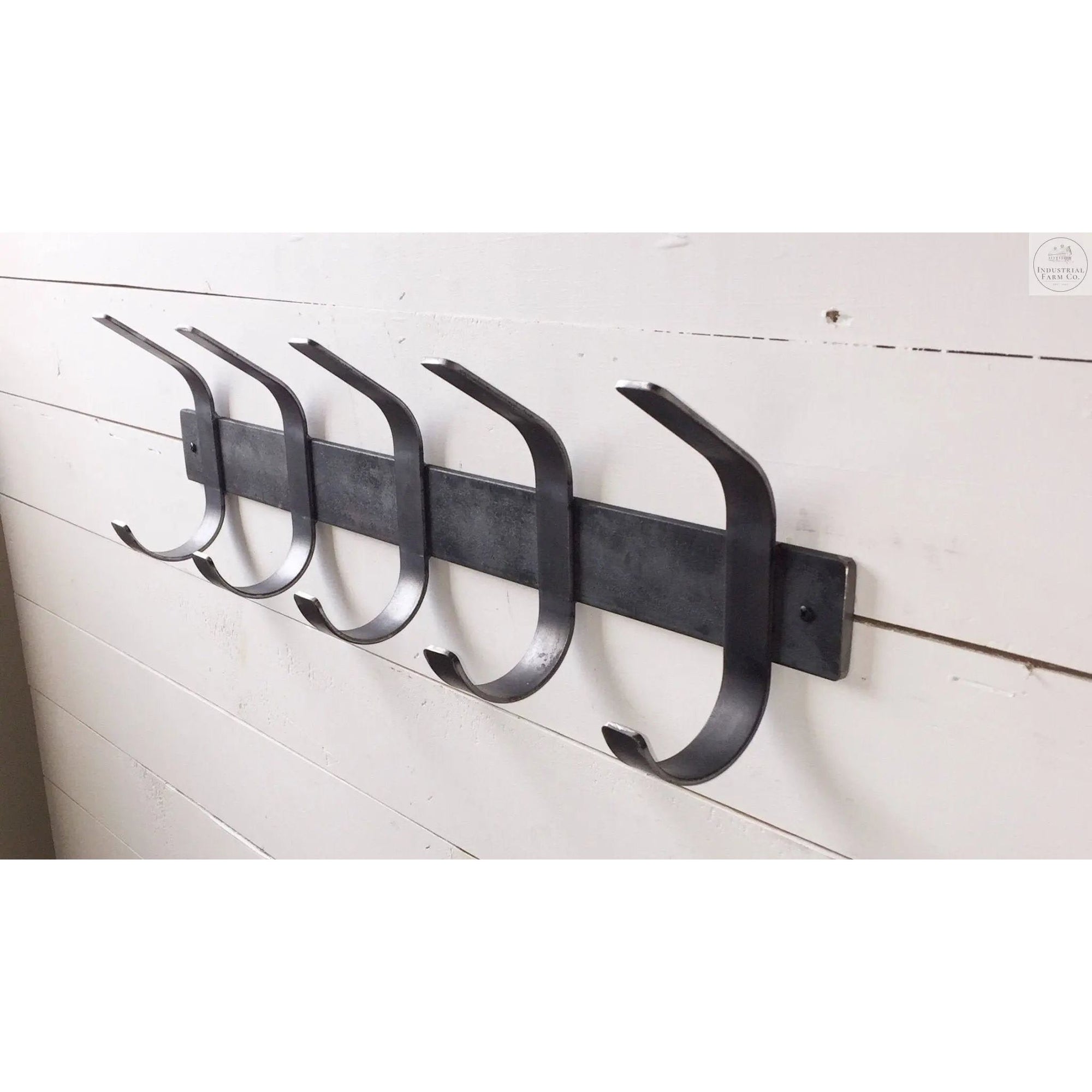 Vintage Barn 3 Decorative Wall Mounted Hooks. Ideal Coat Rack for Walls, Towel Hooks for The Bathroom or Outdoor Pool Area. Matte Black Rustic Cast