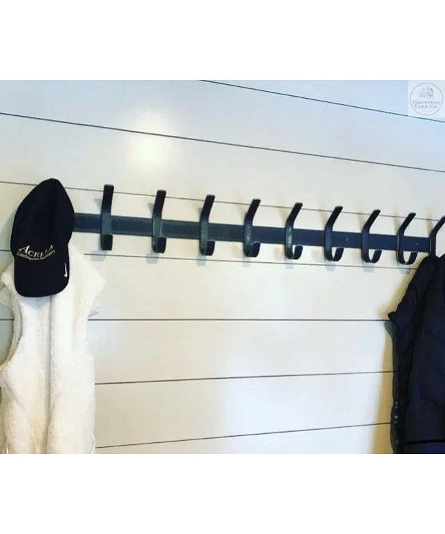 The Christopher Double Hook Coat Rack Coat Rack 20" Wall Mount Length Finish Clear Coat | Industrial Farm Co