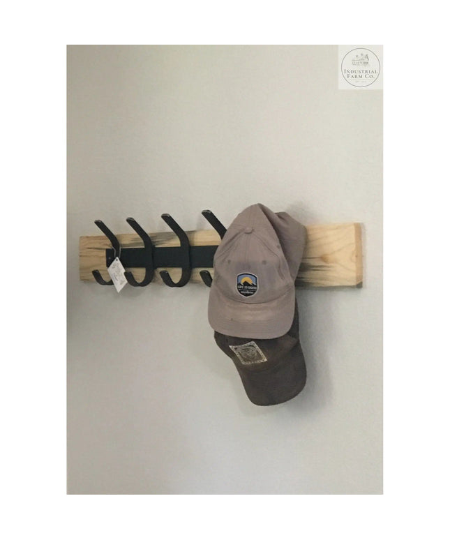 The Christopher Double Hook Coat Rack Coat Rack 20" Wall Mount Length Finish Copper Powder Coat | Industrial Farm Co