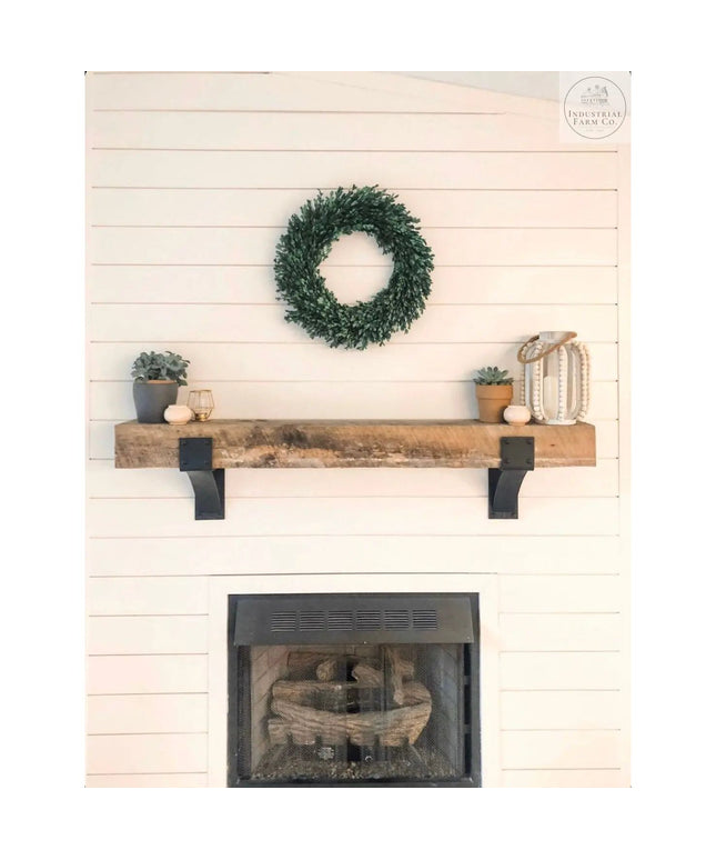 The Clermont Farmhouse Shelf Mantle Support Brackets/Corbels 6" Depth x 6" Wall Mount Length Finish Copper Powder Coat | Industrial Farm Co