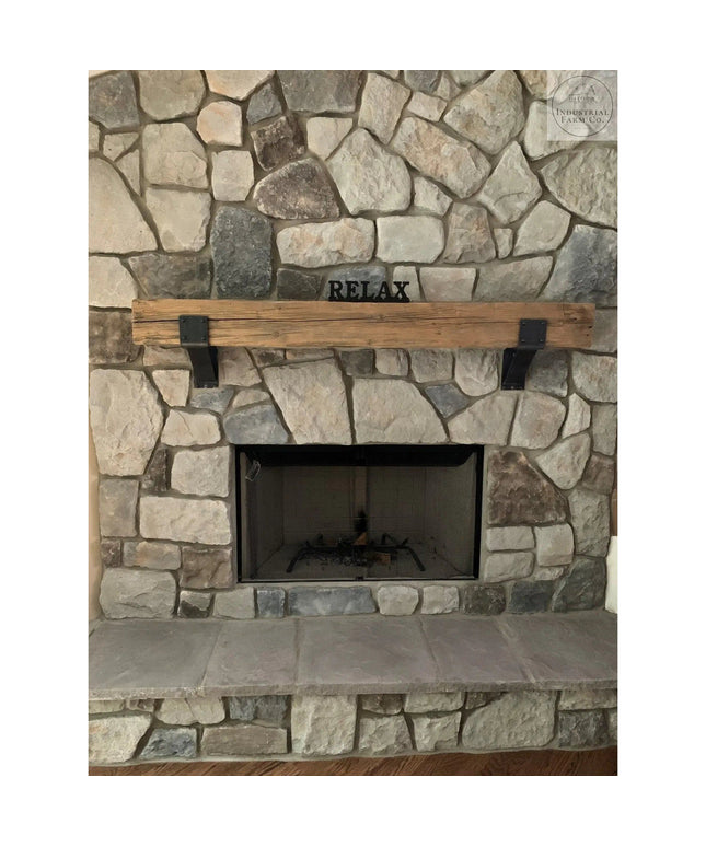 The Clermont Farmhouse Shelf Mantle Support Brackets/Corbels 6" Depth x 6" Wall Mount Length Finish Gold Powder Coat | Industrial Farm Co