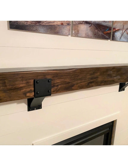 The Clermont Farmhouse Shelf Mantle Support Brackets/Corbels 6" Depth x 6" Wall Mount Length Finish Silver Powder Coat | Industrial Farm Co