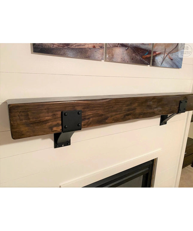 The Clermont Farmhouse Shelf Mantle Support Brackets/Corbels 6" Depth x 6" Wall Mount Length Finish Silver Powder Coat | Industrial Farm Co