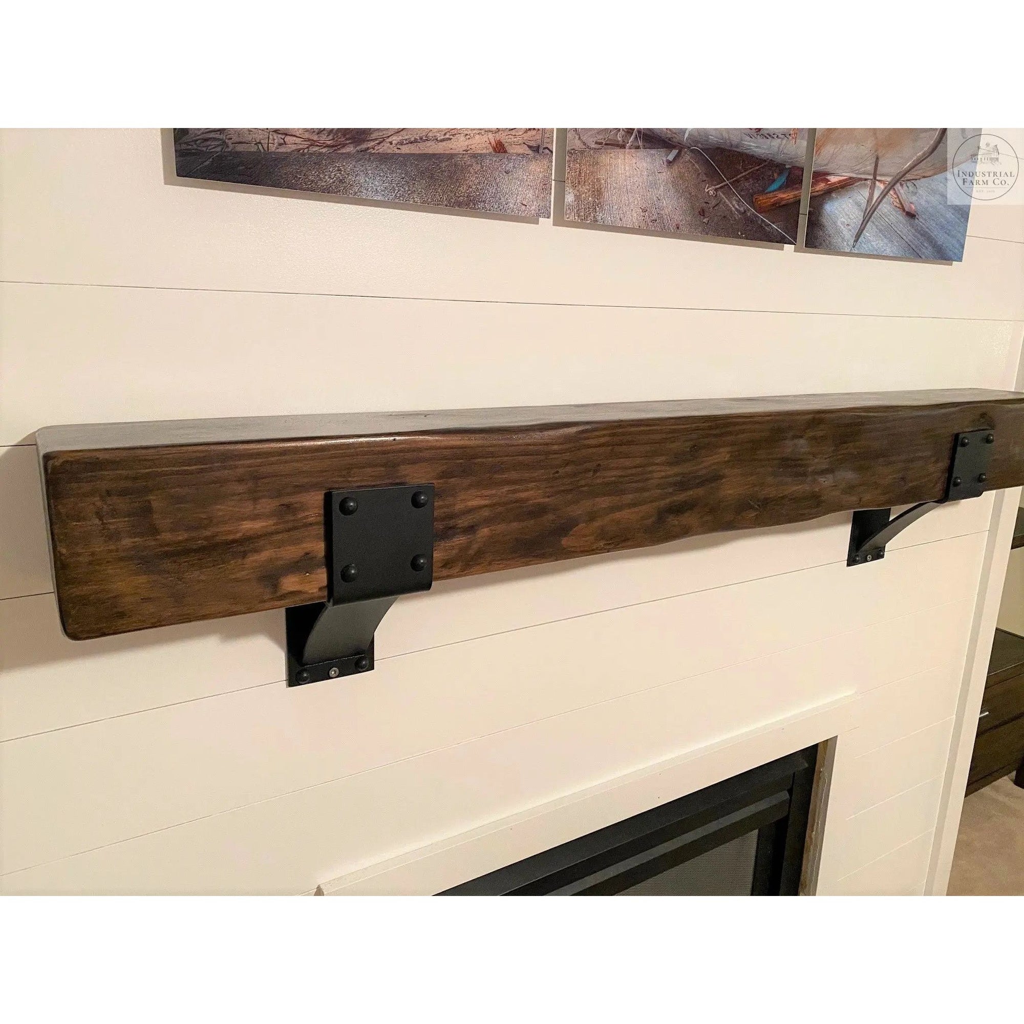 The Clermont Farmhouse Shelf Mantle Support Brackets/Corbels 6" Depth x 6" Wall Mount Length Finish Silver Powder Coat | Industrial Farm Co