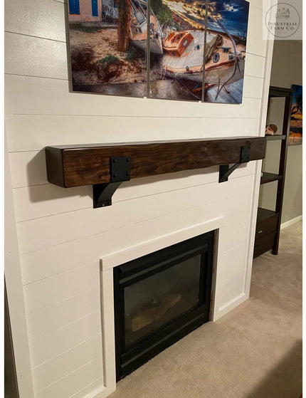 The Clermont Farmhouse Shelf Mantle Support Brackets/Corbels 6" Depth x 8" Wall Mount Length Finish Raw - Uncoated Metal | Industrial Farm Co