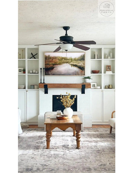 The Clermont Farmhouse Shelf Mantle Support Brackets/Corbels 6" Depth x 8" Wall Mount Length Finish Copper Powder Coat | Industrial Farm Co
