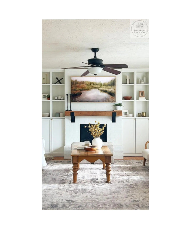 The Clermont Farmhouse Shelf Mantle Support Brackets/Corbels 6" Depth x 8" Wall Mount Length Finish Copper Powder Coat | Industrial Farm Co