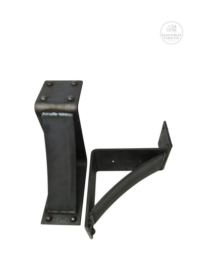 The Clermont Farmhouse Shelf Mantle Support Brackets/Corbels 6" Depth x 8" Wall Mount Length Finish Gold Powder Coat | Industrial Farm Co