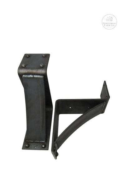 The Clermont Farmhouse Shelf Mantle Support Brackets/Corbels 6" Depth x 8" Wall Mount Length Finish Gold Powder Coat | Industrial Farm Co