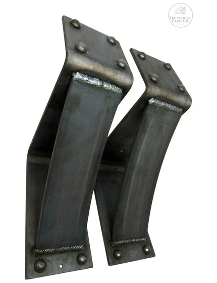 The Clermont Farmhouse Shelf Mantle Support Brackets/Corbels 6.5" Depth x 6" Wall Mount Length.5 Finish Raw - Uncoated Metal | Industrial Farm Co