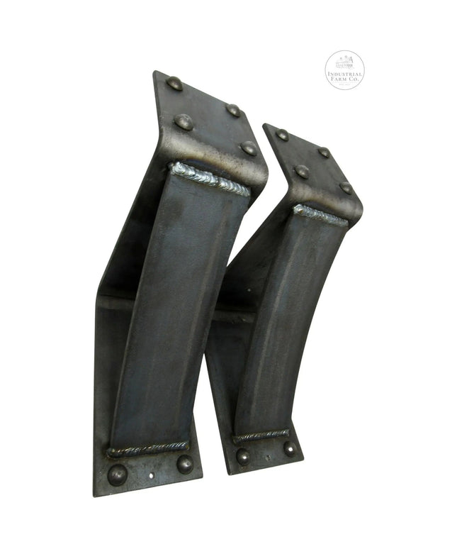 The Clermont Farmhouse Shelf Mantle Support Brackets/Corbels 6.5" Depth x 6" Wall Mount Length.5 Finish Raw - Uncoated Metal | Industrial Farm Co