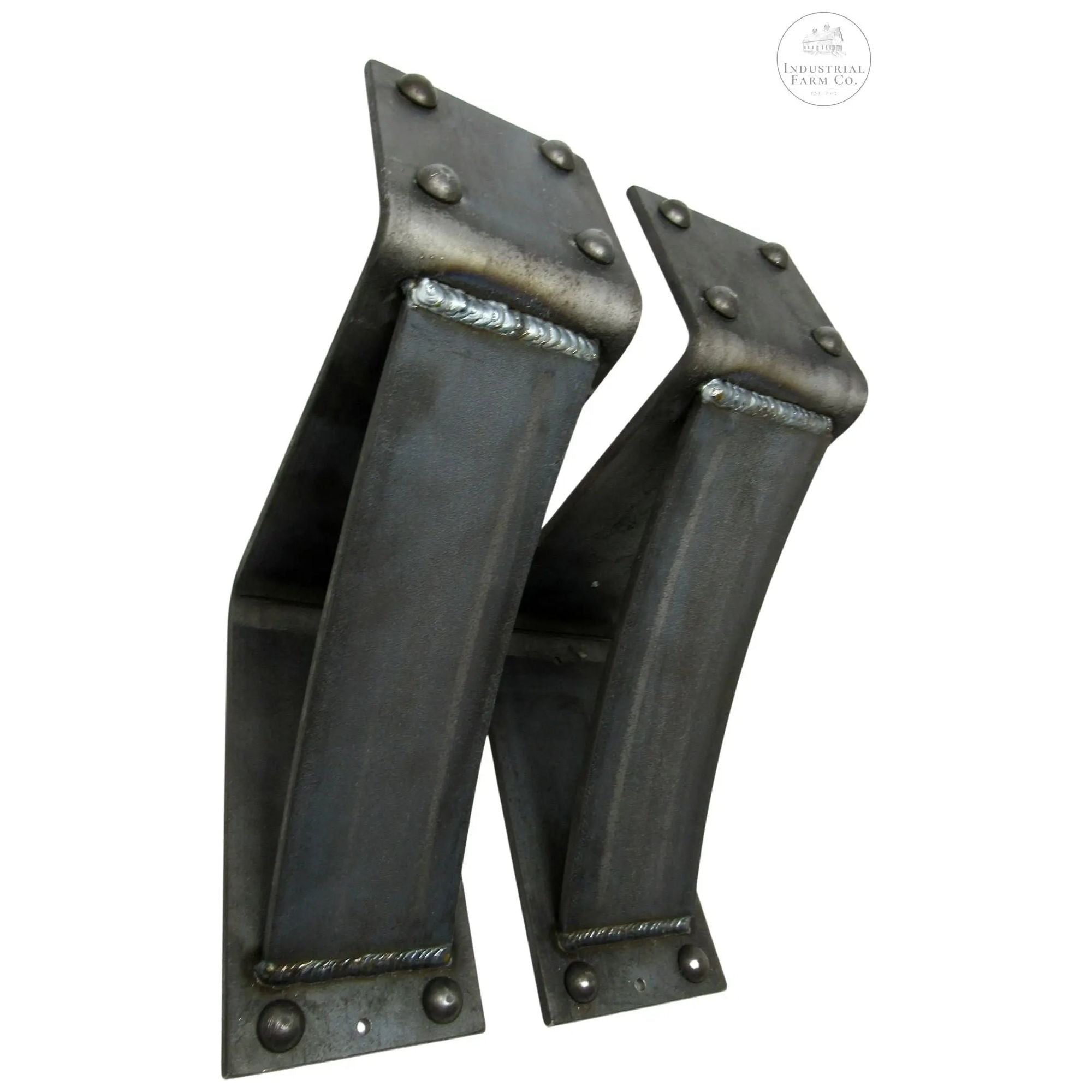 The Clermont Farmhouse Shelf Mantle Support Brackets/Corbels 6.5" Depth x 6" Wall Mount Length.5 Finish Raw - Uncoated Metal | Industrial Farm Co