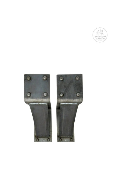 The Clermont Farmhouse Shelf Mantle Support Brackets/Corbels 6.5" Depth x 6" Wall Mount Length.5 Finish Black Powder Coat | Industrial Farm Co
