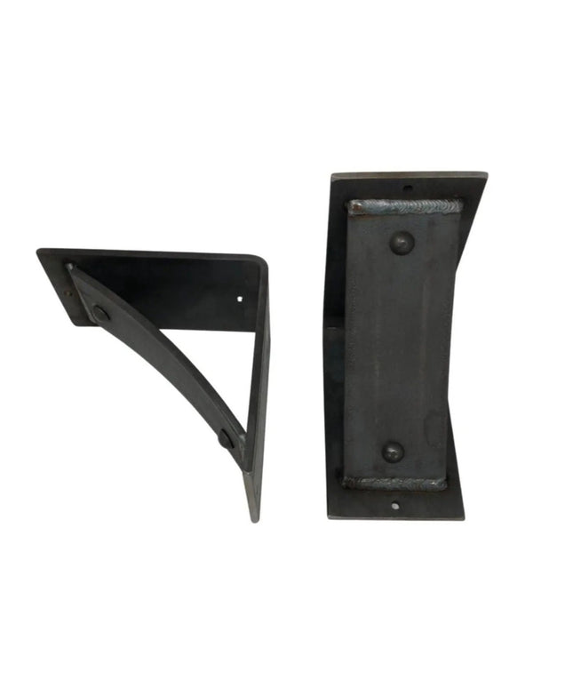 The Cortland Pantry Shelf Support Brackets/Corbels 5" Depth x 5" Wall Mount Length Finish Silver Powder Coat | Industrial Farm Co