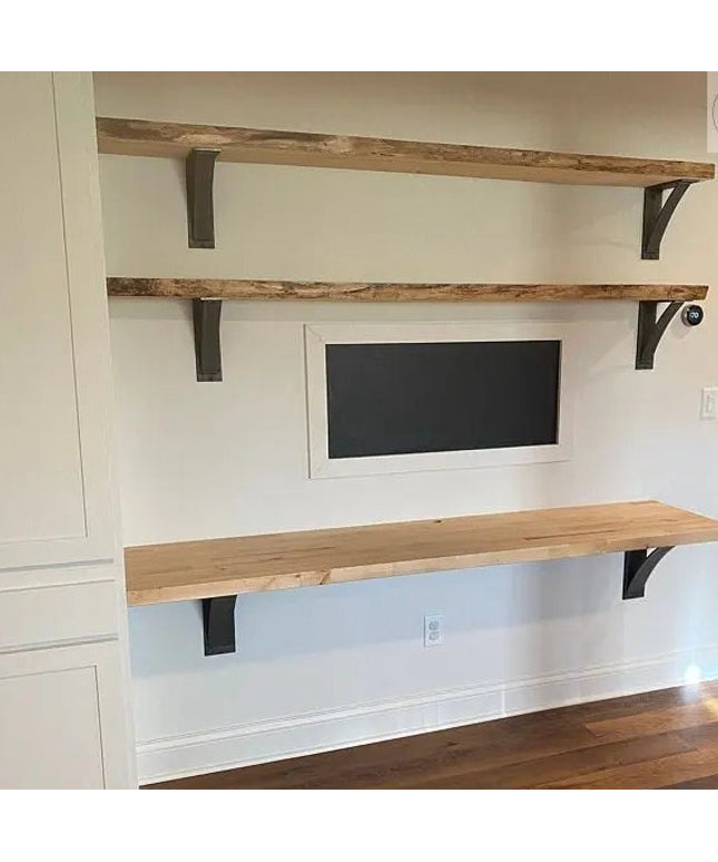 The Dibbles Floating Shelf Bracket Brackets/Corbels 5" Depth x 7" Wall Mount Length Finish Raw - Uncoated Metal | Industrial Farm Co