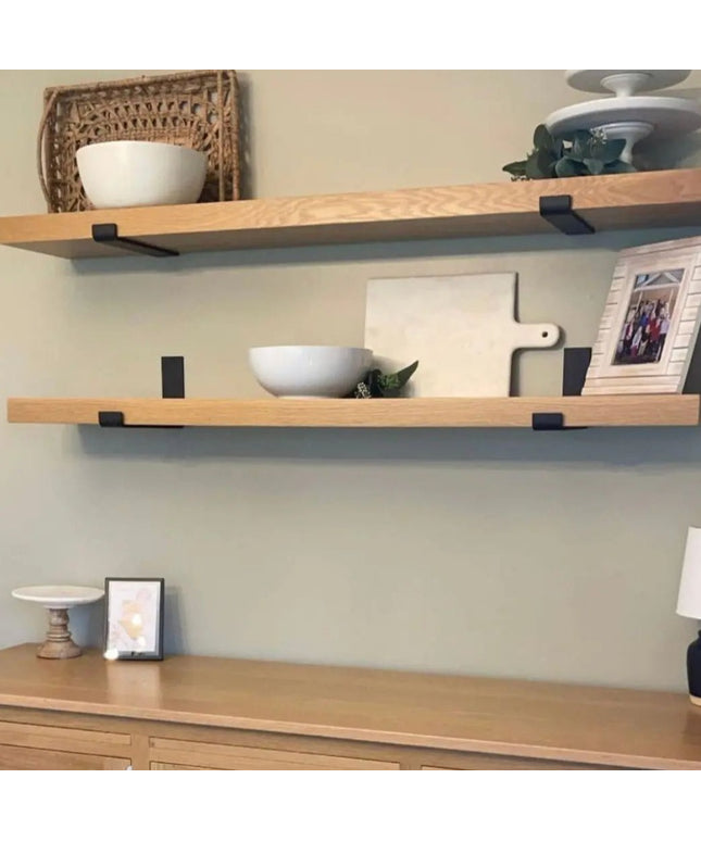 The Earl Style J Shelf Bracket Shelf Support 3"  Depth Finish Black Powder Coat | Industrial Farm Co